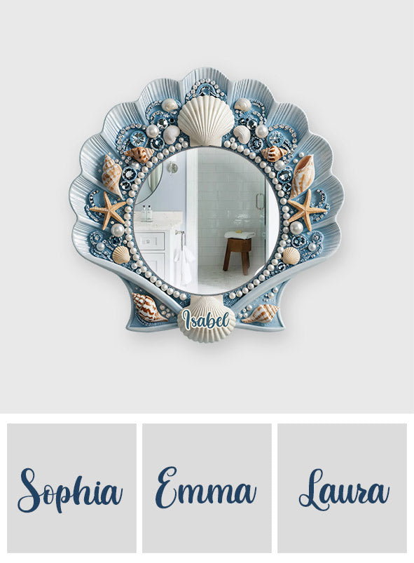 Beautiful Seashell - Personalized Sea Lover Wall Hanging Mirror