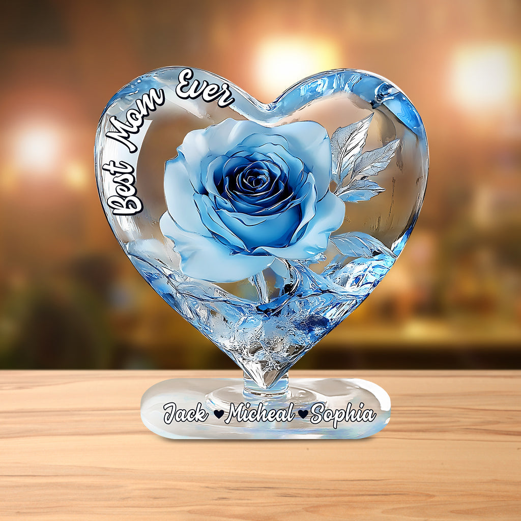 Best Mom Ever - Personalized Mother Custom Shaped Acrylic Plaque