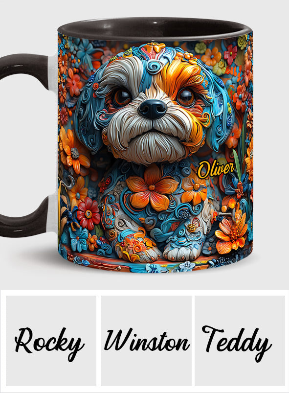 Rêves de Shih Tzu colorés - Mug personnalisé avec motif chien
