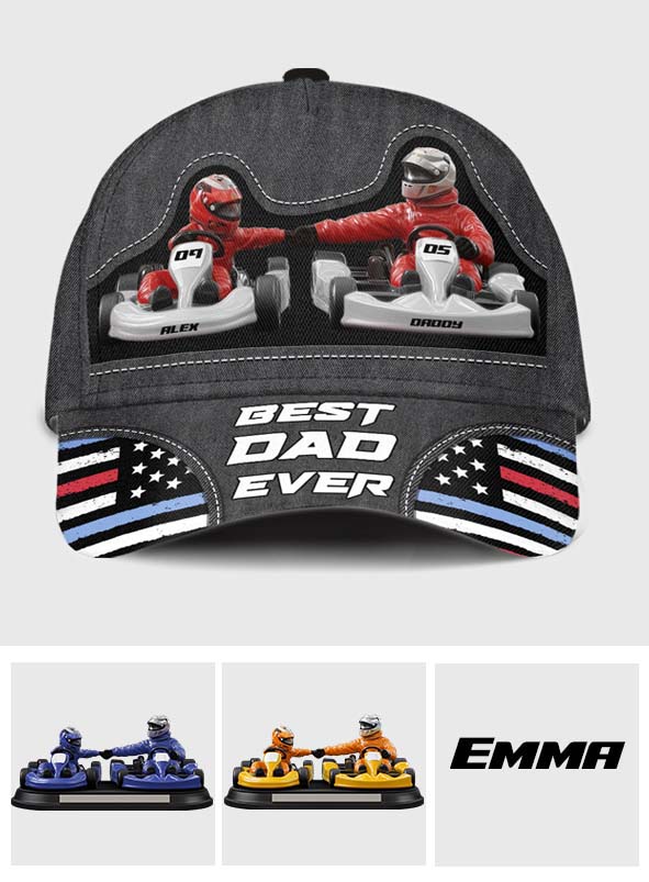 Kart Racing Loving Dad & Kid - Personalized Father Classic Cap