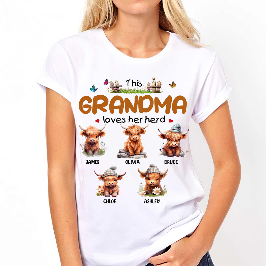 This Grandma Loves Her Herd - Personalized Grandma T-shirt And Hoodie
