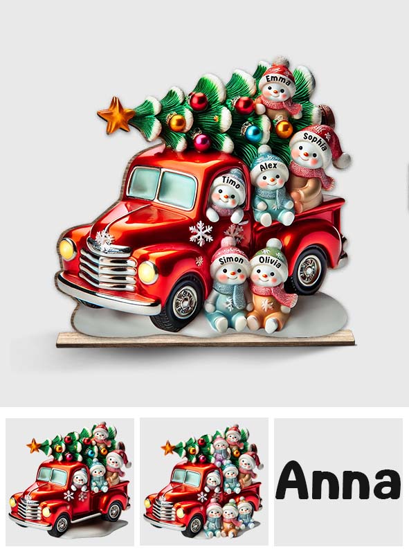 Le petit bonhomme de neige mignon de mamie - Décoration personnalisée pour grand-mère, 1 couche, grand modèle autoportant