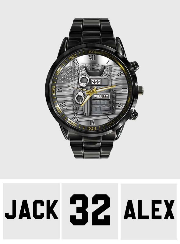 Servir et protéger - Montre de poche personnalisée pour policier