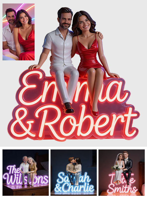 Custom Any Photo - Personalized Couple Acrylic LED Night Light