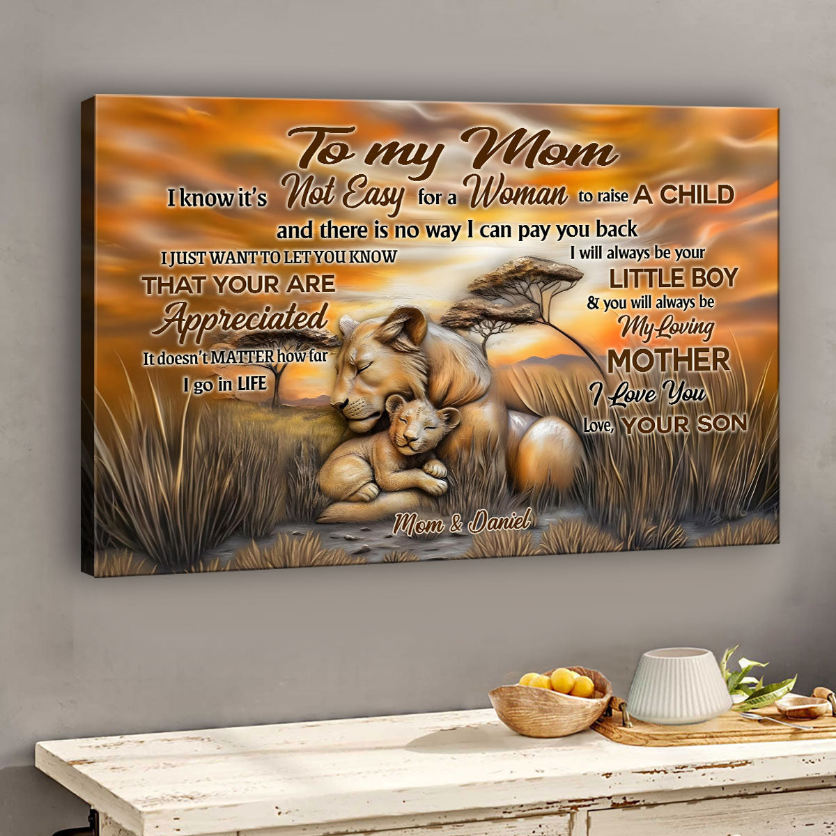 I Love You Mom - Personalized Mother Canvas And Poster