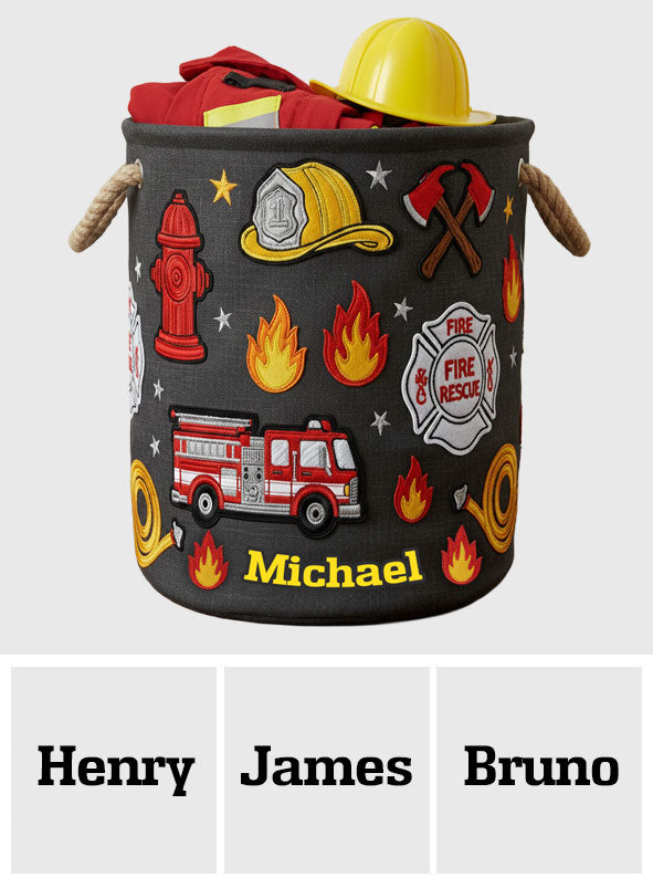 Smoke Fades, Courage Stays - Personalized Firefighter Storage Basket