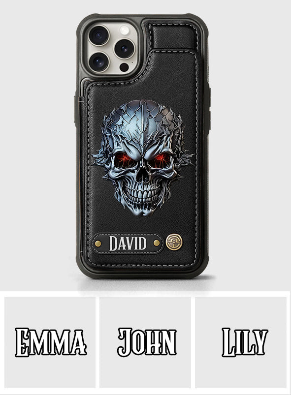 Cool Skull - Personalized Skull Wallet Phone Case