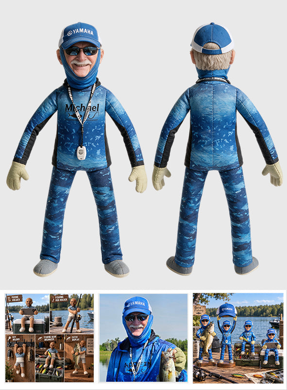 Any Photo - Personalized Fishing Posable Plush Doll