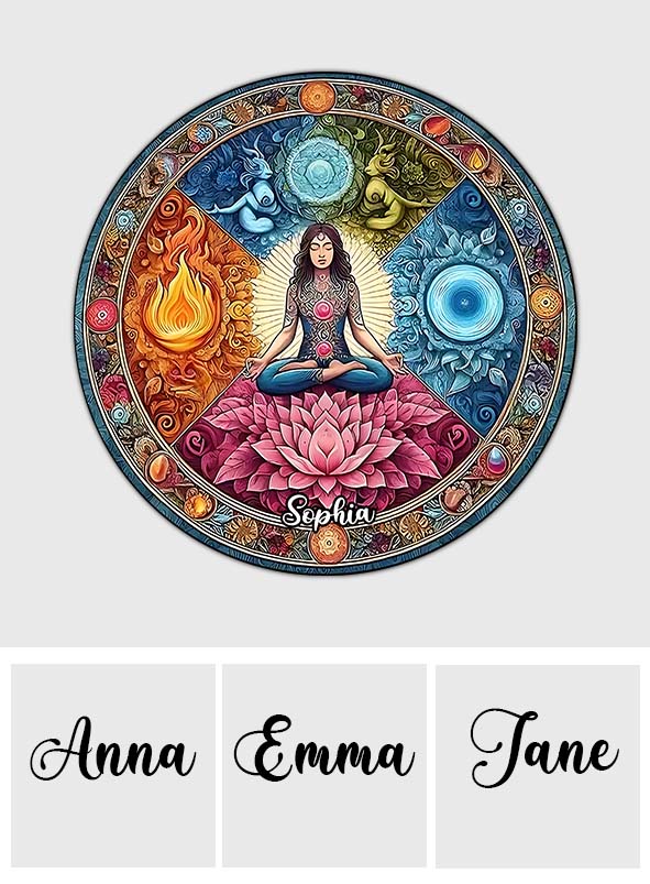 Meditation - Personalized Yoga Round Rug