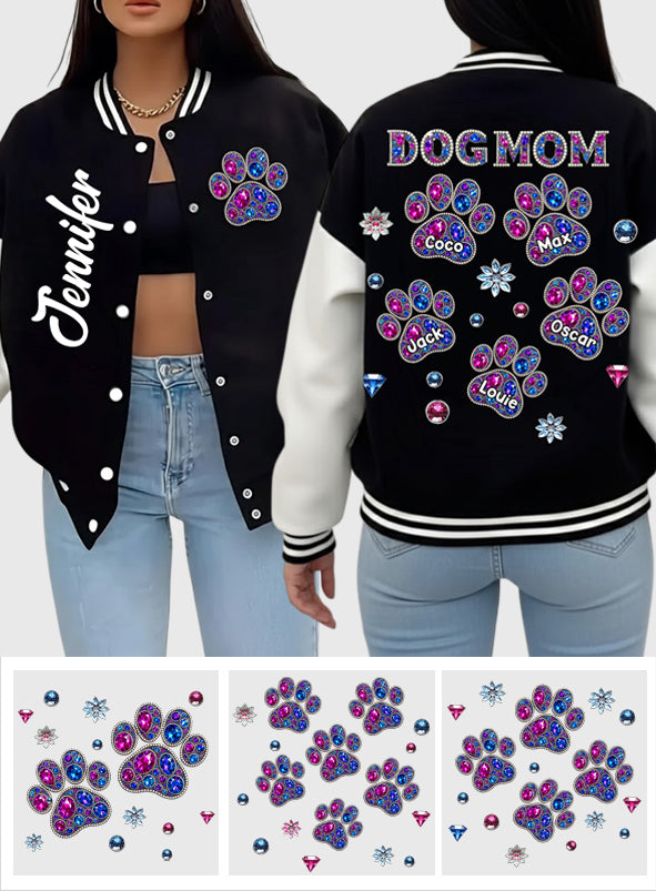 Dog Mom - Personalized Dog Varsity Jacket