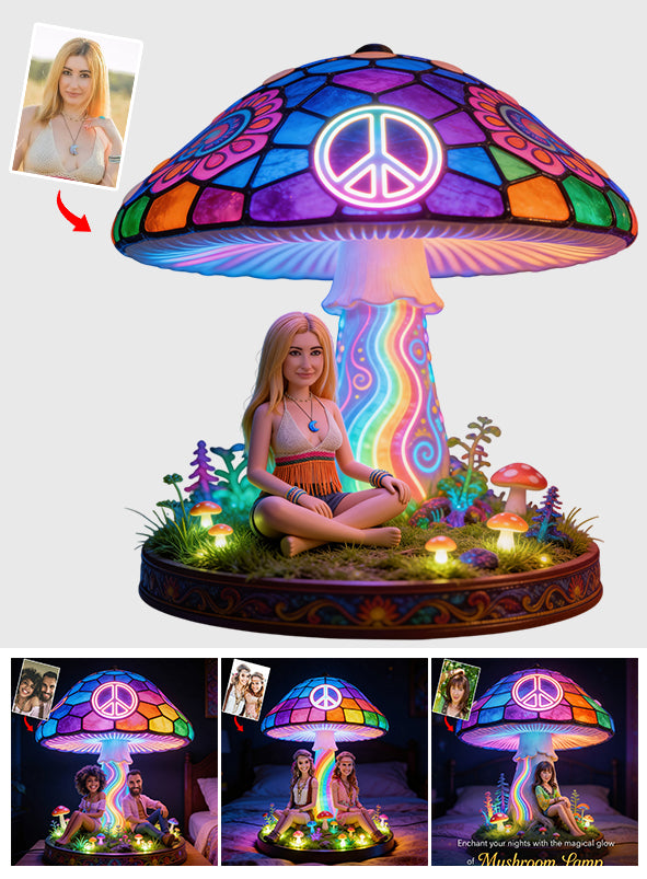 Hippie Theme, Custom From Any Image - Personalized Hippie Acrylic LED Night Light