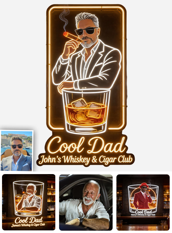 Super Papa - Enseigne en Acrylique LED Personnalisée
