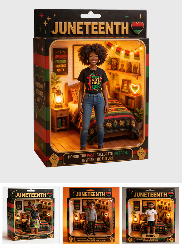 Frohes Juneteenth - Personalisierte Juneteenth Acryl-Displaybox