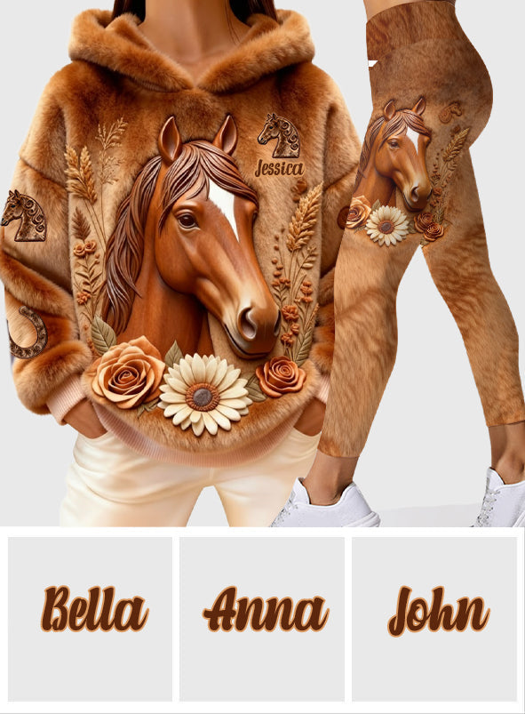 Liebe zum Pferd – Personalisierter Pferde-Hoodie und Leggings