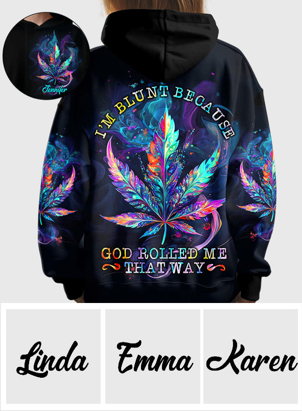 Gott hat mich so erschaffen – personalisiertes „Weed All Over“-Shirt