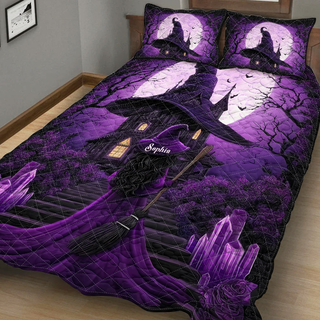 Beautiful Witch - Personalized Witch Quilt Set