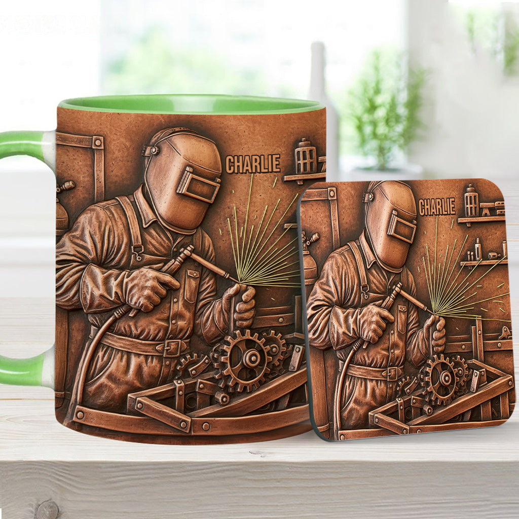 Mug personnalisé « Le soudeur le plus fort »