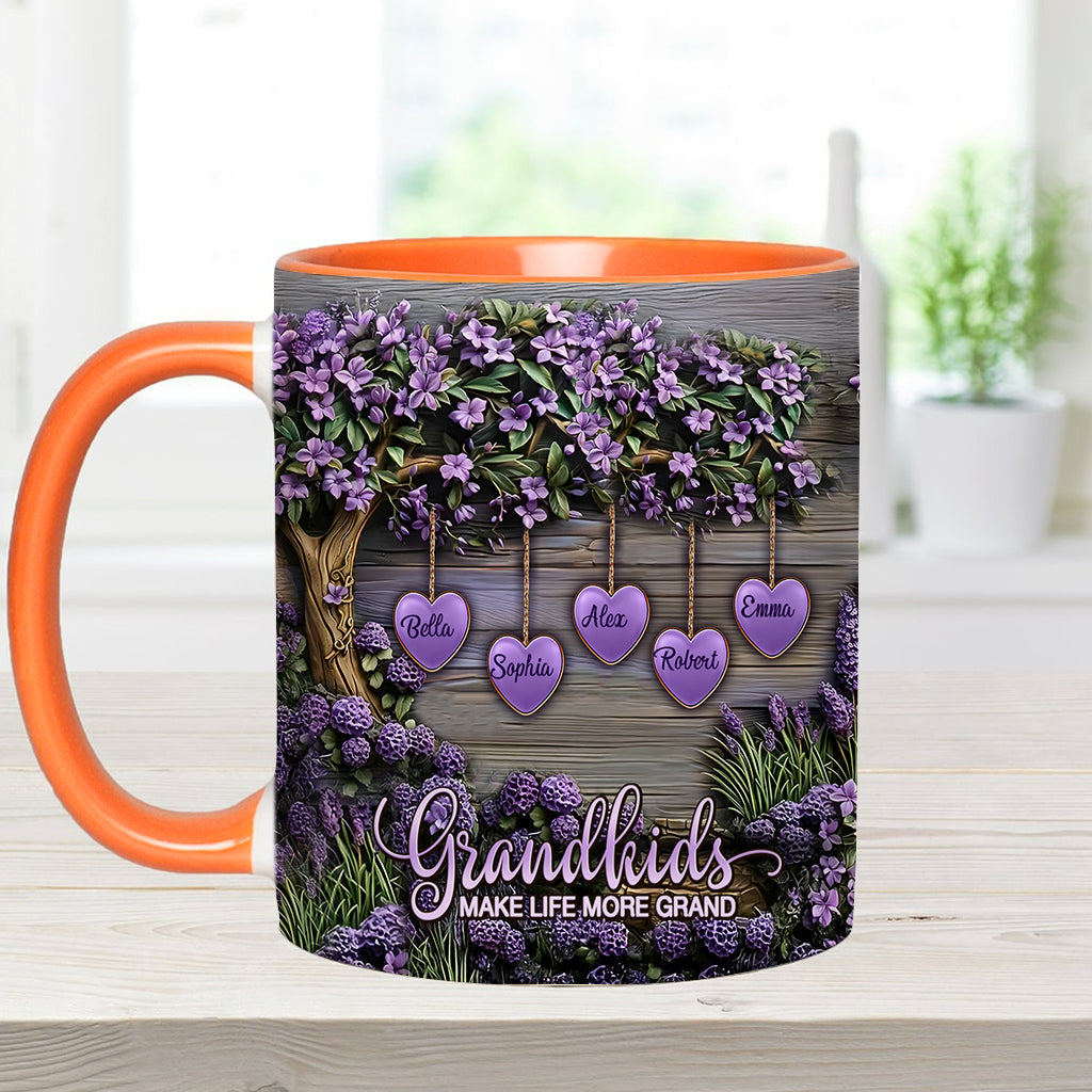 Grandkids Make Life More Grand - Personalized Grandma Accent Mug
