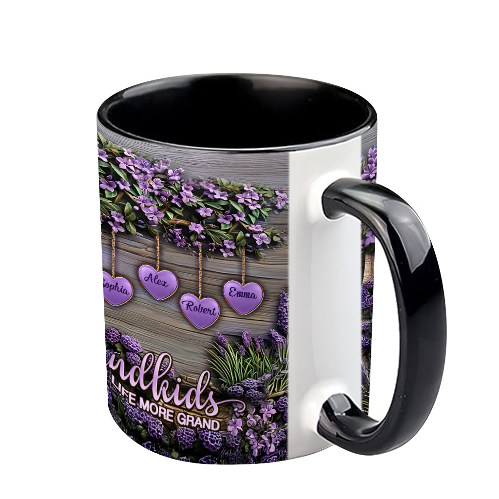 Grandkids Make Life More Grand - Personalized Grandma Accent Mug