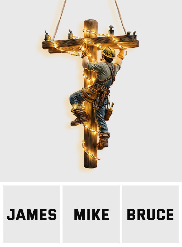 Licht anlassen – Personalisiertes LED-Lichtschild für Elektriker aus Acryl