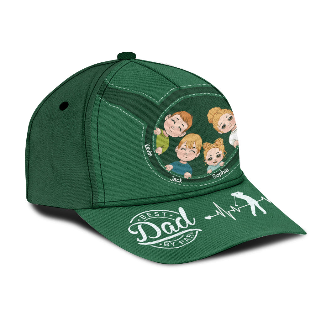 Best Dad By Par Golf Papa - Personalized Father Classic Cap