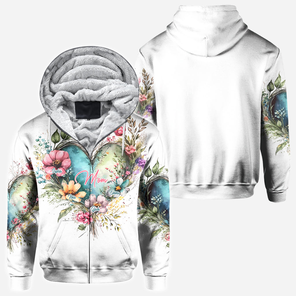 Mom's Grandma's Flowers - Personalized Mother All Over Shirt