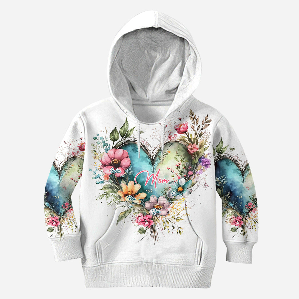 Mom's Grandma's Flowers - Personalized Mother All Over Shirt