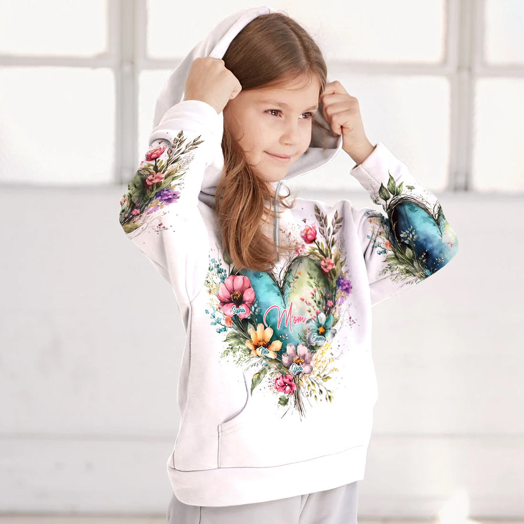 Mom's Grandma's Flowers - Personalized Mother All Over Shirt
