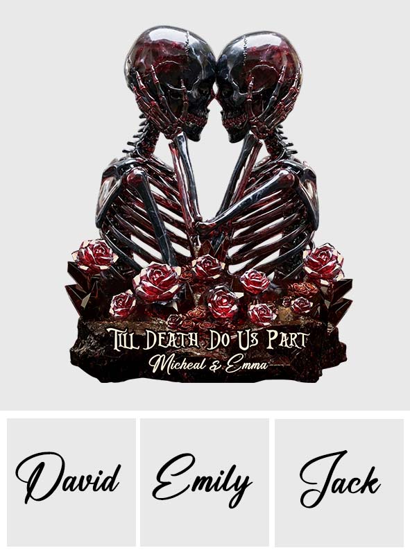 Till Death Do Us Part - Personalized Couple Custom Shaped Acrylic Plaque