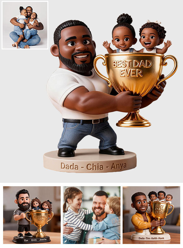 Le Meilleur Trophée de Papa - Plaque Acrylique Personnalisée en Forme