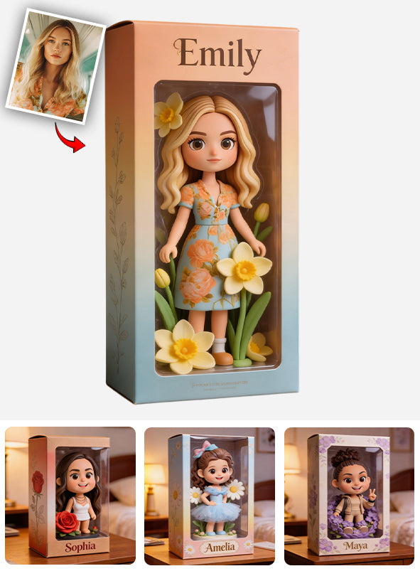 Fleur personnalisée avec photo pour votre anniversaire - Plaque acrylique personnalisée « Amour de soi » - Forme personnalisée