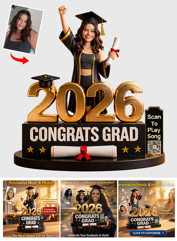 Personalize Song & Image, Graduation Gift - Personalized Graduation Custom Shaped Acrylic Plaque