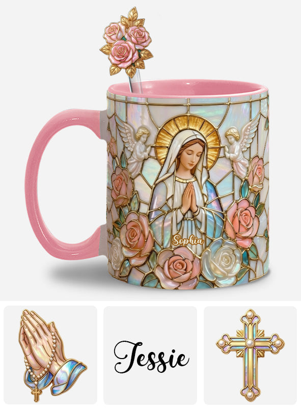 Believe – Personalisierte christliche Tasse mit Acryl-Rührstäbchen