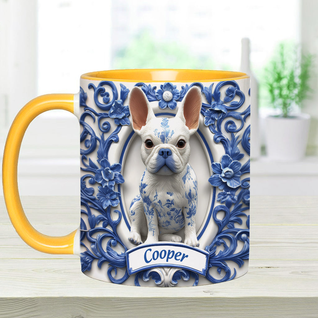 Cute French Bulldog - Personalized Dog Accent Mug