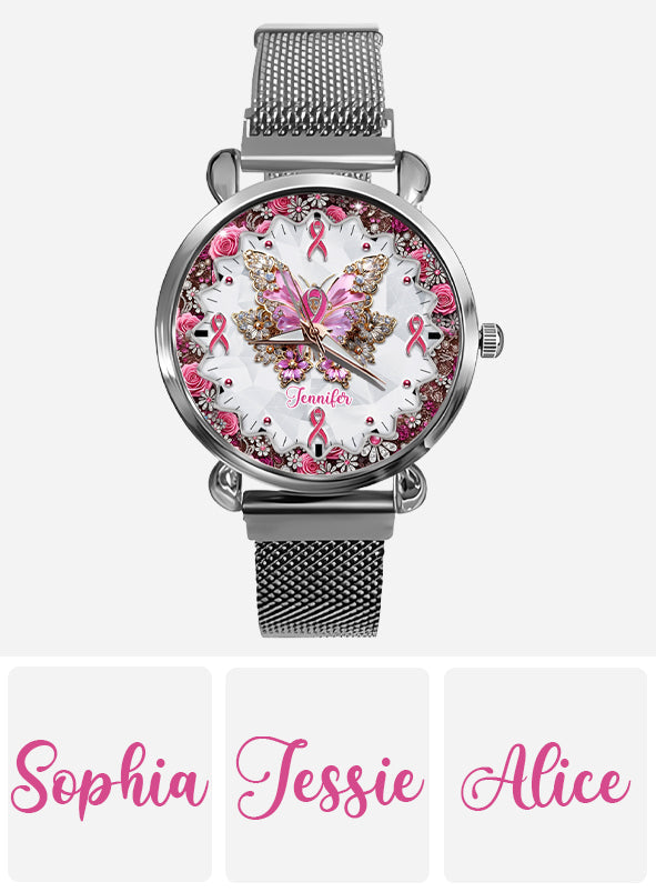 Faith Hope Love - Personalized Breast Cancer Awareness Women Hand Watch