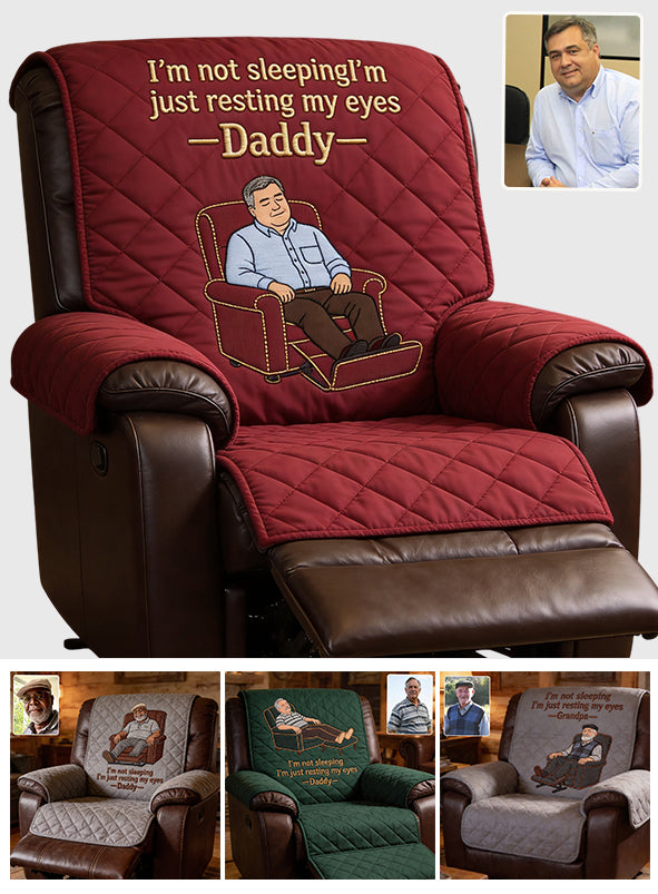 Augenblick der Ruhe - Personalisierte Vater Steppsofa/Couchbezug