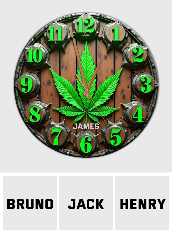 It's 420 Somewhere - Personalized Weed Wall Clock