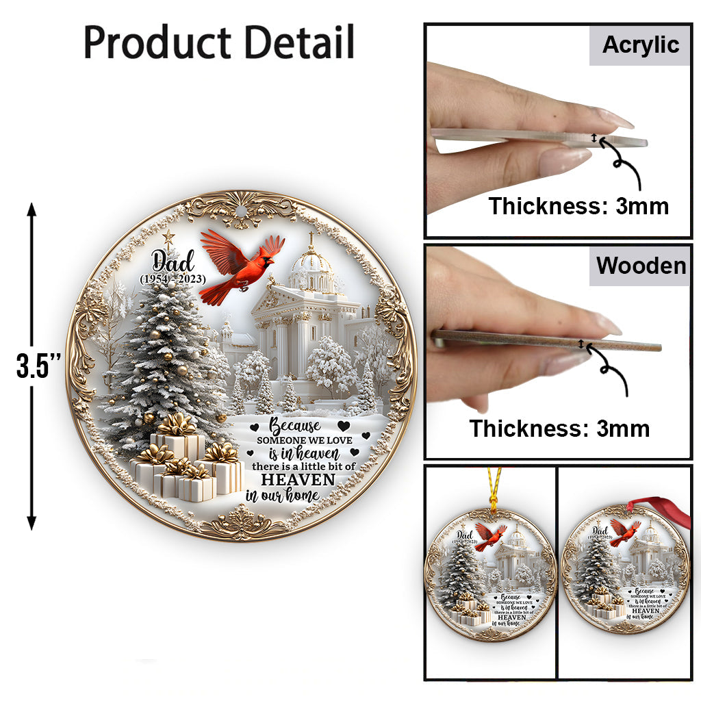 Memory In Heaven - Personalized Memorial Ornament