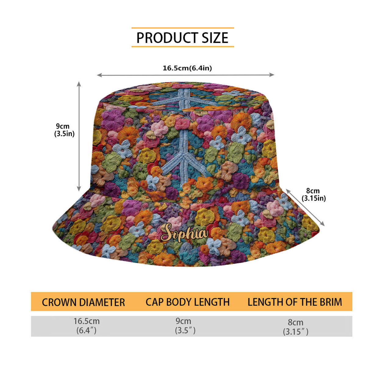 Hippie Soul - Personalized Hippie Bucket Hat