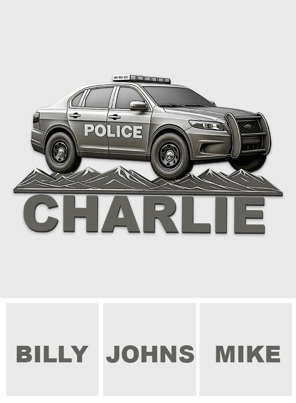 Ich fahre den Wee Woo Car – personalisierter Polizeibeamten-Magnet