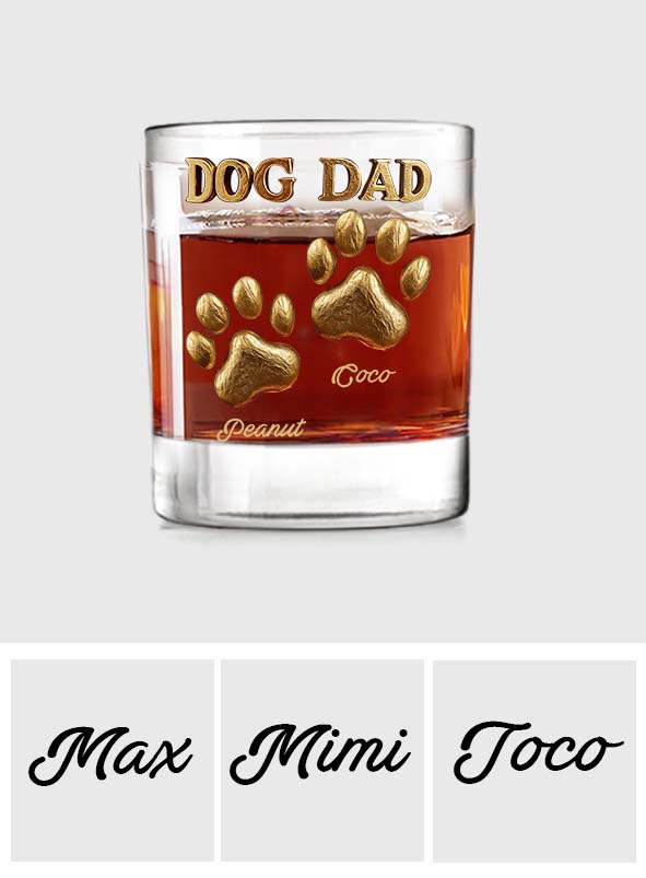 Papa/Maman de chien... - Verre à whisky personnalisé pour chien