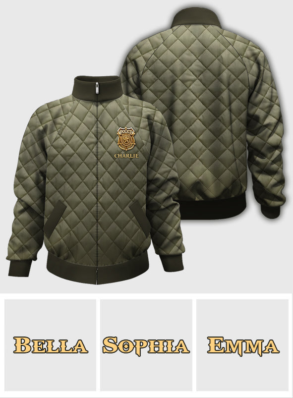 Schützen und Dienen – Personalisierte Polizeibeamten-Reißverschlussjacke