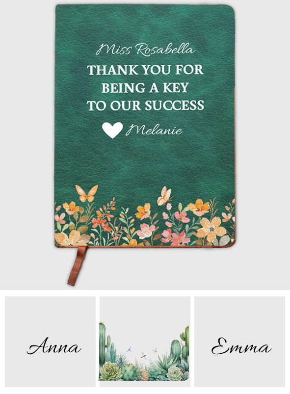 Back To School - Personalized Teacher Leather Journal