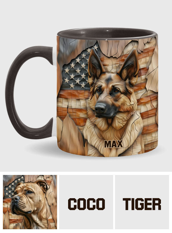 Der Starke – Personalisierte Tasse mit Hundemotiv
