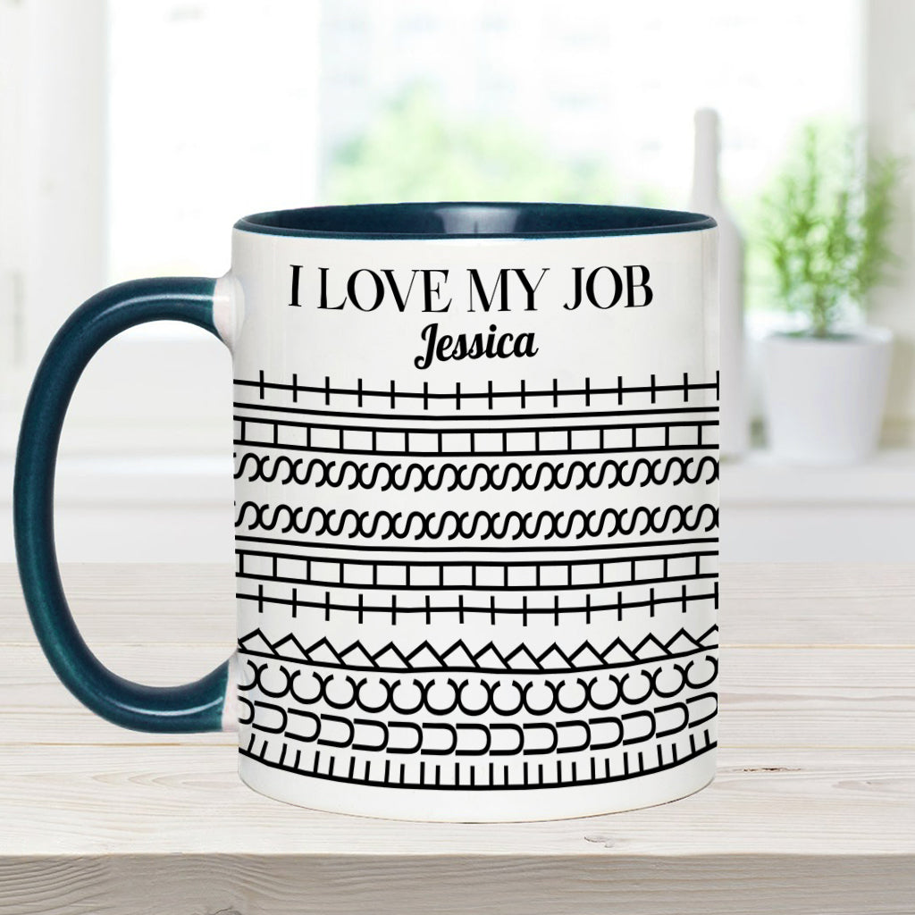 I Love My Job - Personalized Colleague Accent Mug