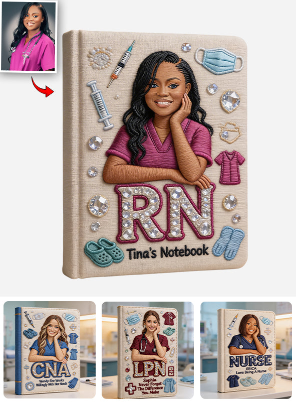 Custom Any Photo - Personalized Nurse Leather Journal