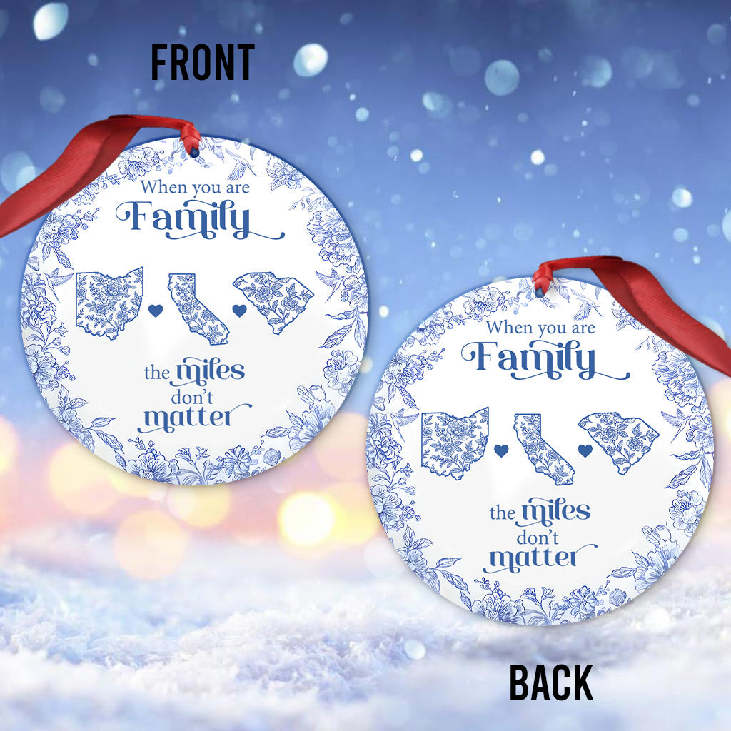 A Gift of Togetherness for Long Distance Family, Friends, or Sisters - Personalized Family Ornament