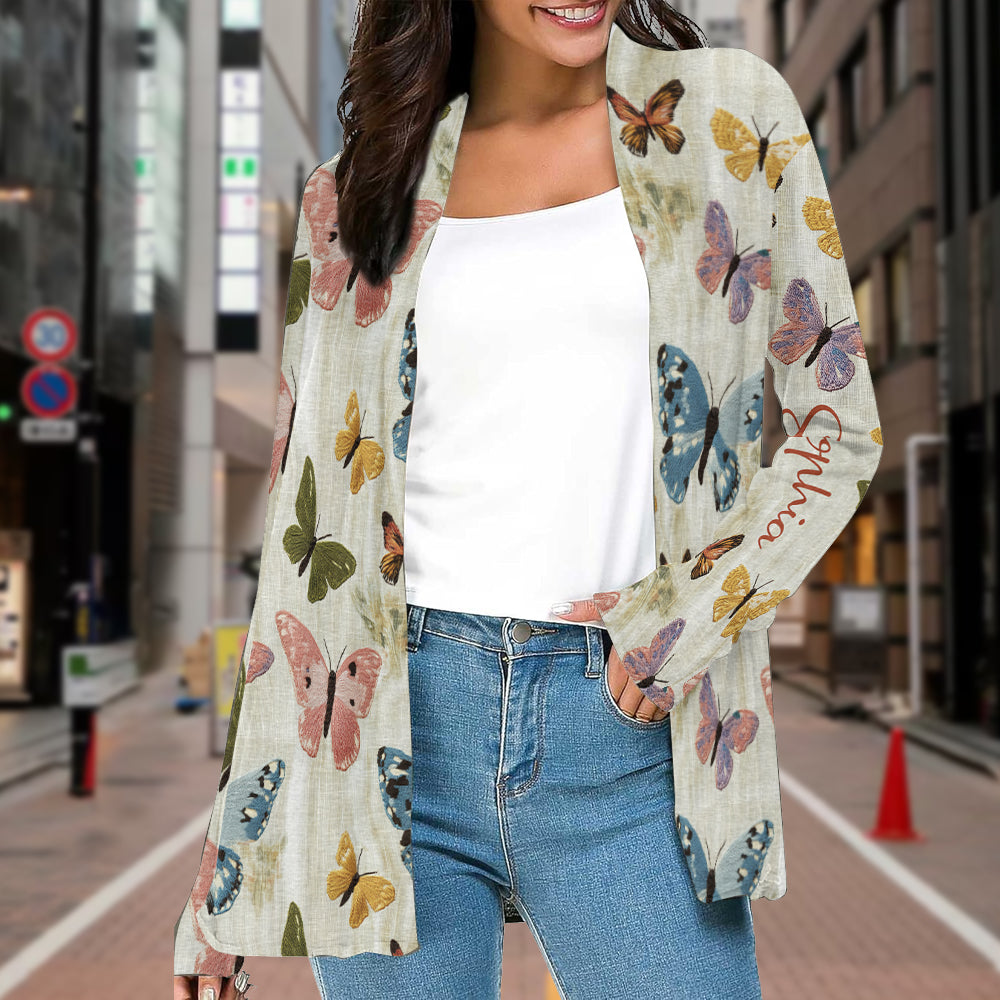Butterflies Garden - Personalized Butterfly Cardigan