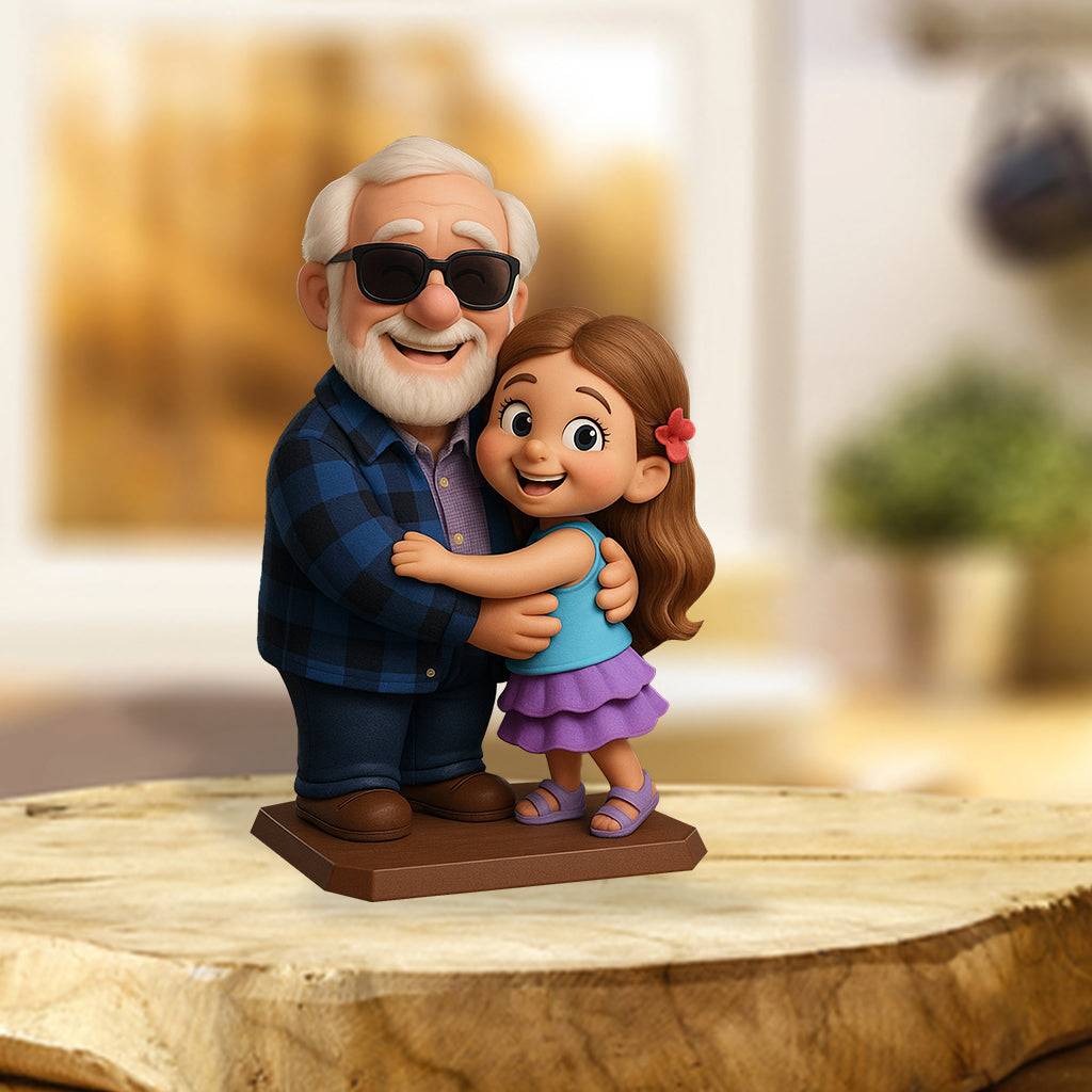 Meaningful Gift Cartoonish Style - Personalized Memorial Custom Shaped Acrylic Plaque