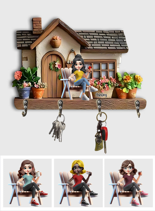Welcome To My Garden - Personalized Gardening Custom Shaped Key Rack
